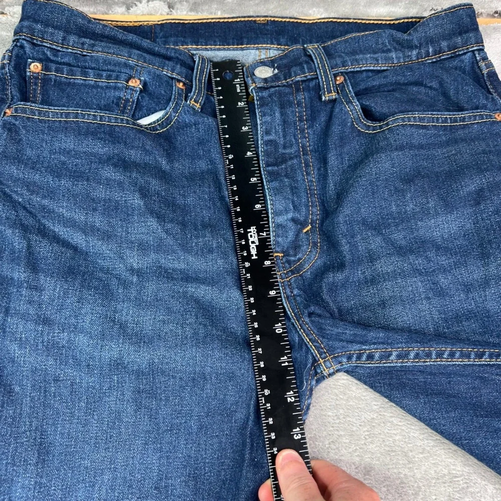 Levi's 505 Regular Fit Jeans Mens 34x34 Fits 34x36‎ Dark Wash Straight Leg Denim